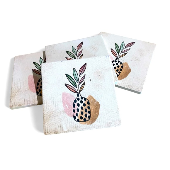 Threshold Other - Artistic Plant Coasters Set